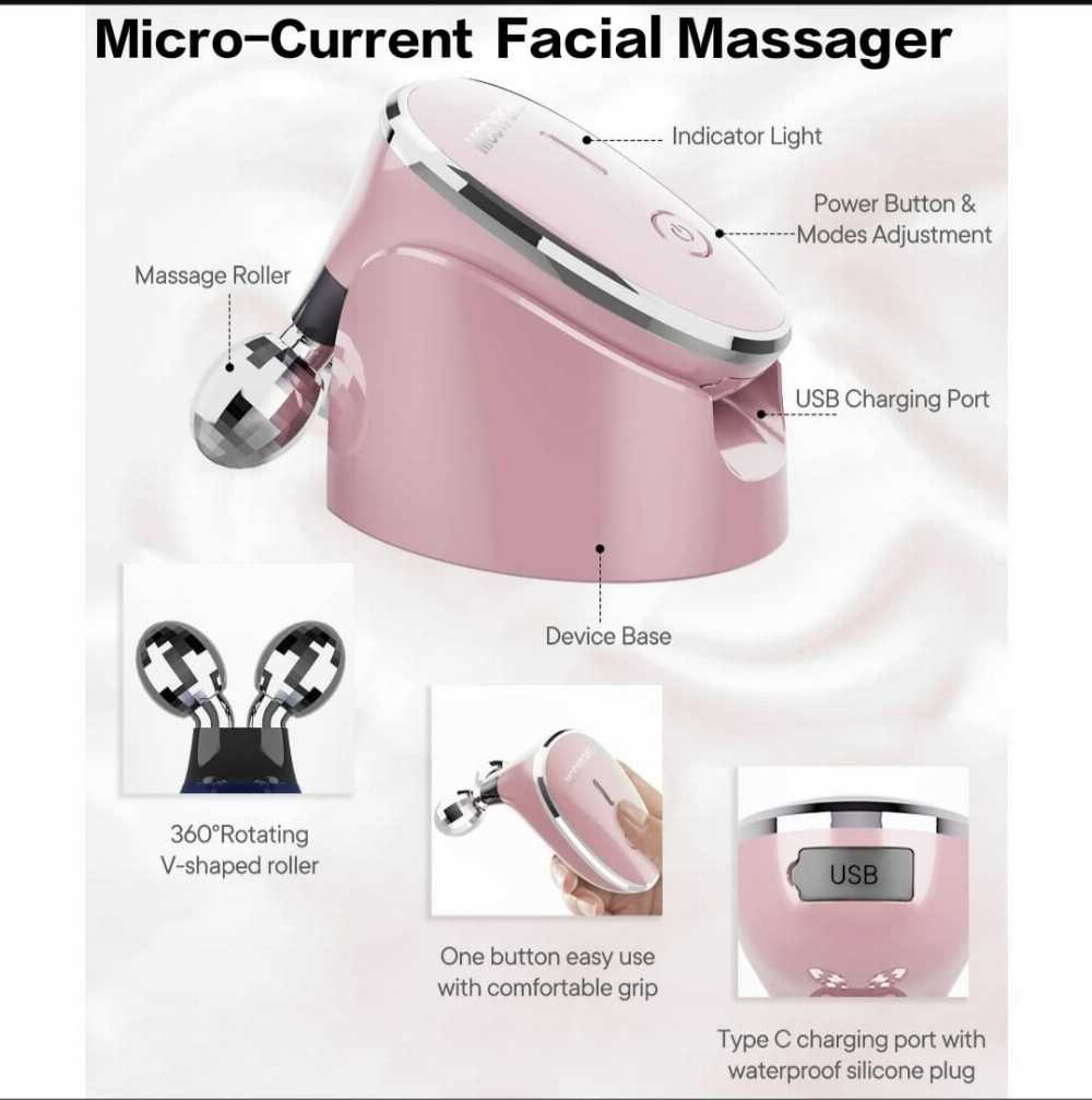 Microcurrent Facial Massager – Skin Tightening & Lifting Device