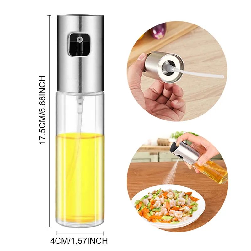 Push-Type Olive Oil Spray Bottle – Leak-Proof Pump Dispenser for Cooking, BBQ, and Grilling